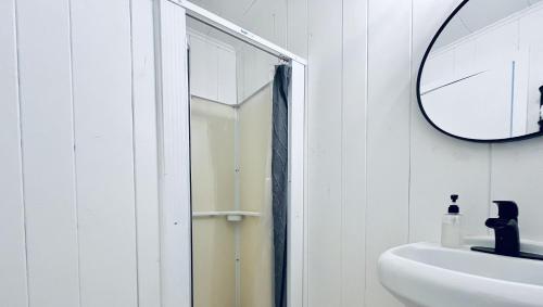 Ένα μπάνιο στο Motel Luzerne