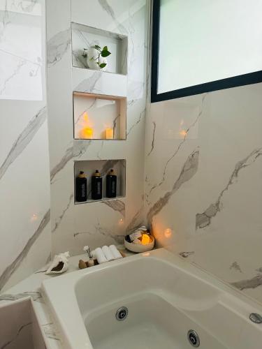 Koupelna v ubytování Loft Río