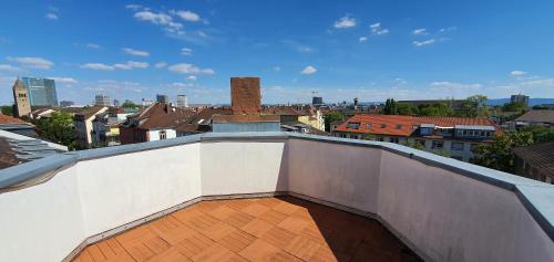 a view from the roof of a building at coLodging Mannheim - private rooms & kitchen in Mannheim