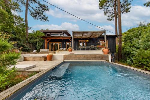 Villa Cap-Ferret, vue bassin-pinède