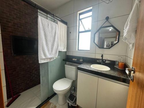 Koupelna v ubytování Acolhedor apto no Bessa