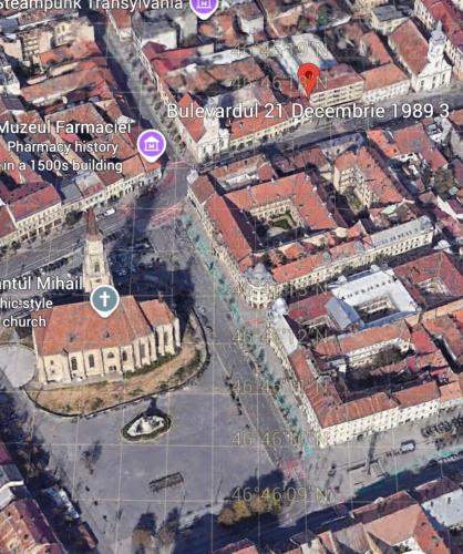 a map of the city of dubrovnickventhventhventhventhventhventhventh at Frank's Studio apartment in the Old Cluj in Cluj-Napoca