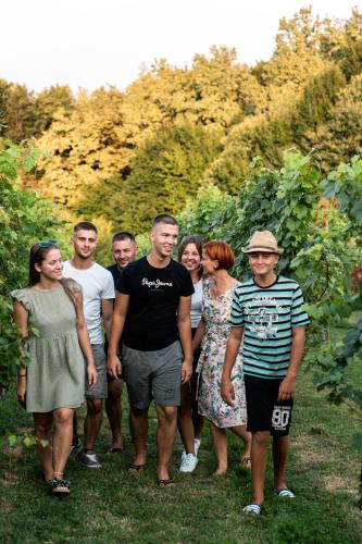 a group of people posing for a picture at Wellness hiša Jelenov Grič in Mala Nedelja
