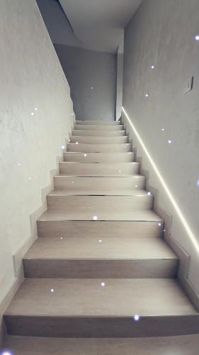 a set of stairs in a building at Apartments Green Beograd in Borča
