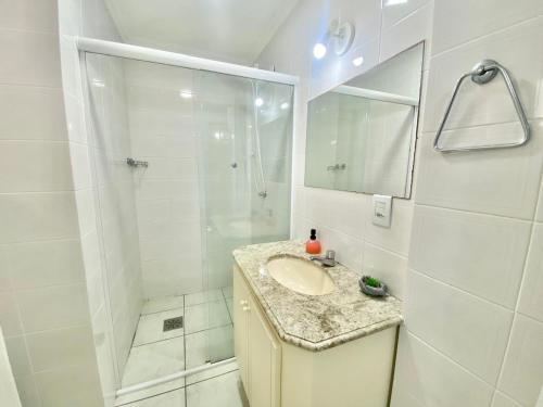 Koupelna v ubytování ap de frente, sacada, 3 splits, wi-fi