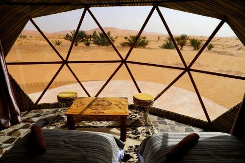 Posezení v ubytování Merzouga Dome