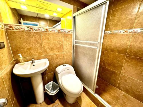 Koupelna v ubytování Hostal Muyuyo