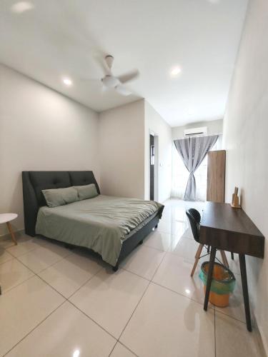 Ένα ή περισσότερα κρεβάτια σε δωμάτιο στο NOVUS SPRING double storey house