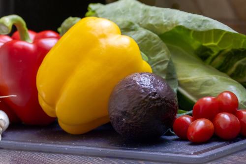 a bunch of vegetables sitting on a table at Strandschönheit in Wangerooge