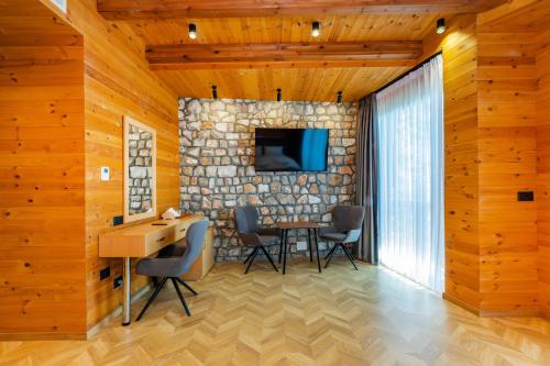 Nature Houseにあるテレビまたはエンターテインメントセンター