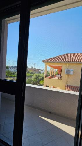 a view from a window of a house at Fani's Apartment in Durrës