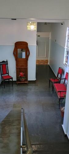 Coin salon dans l'établissement Hotel Itapetininga