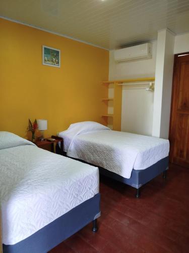 Postel nebo postele na pokoji v ubytování Hôtel Pez Gallo
