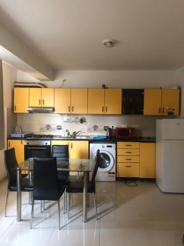 Η κουζίνα ή μικρή κουζίνα στο Prelungirea Ghencea Apartments