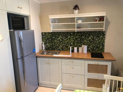 Kuchyň nebo kuchyňský kout v ubytování Super luxury hotel apartment