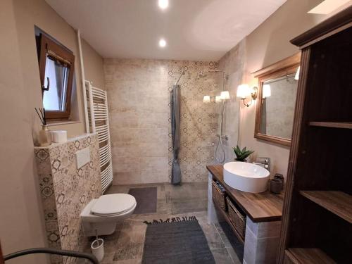 Koupelna v ubytování Apartmán u Josefíny