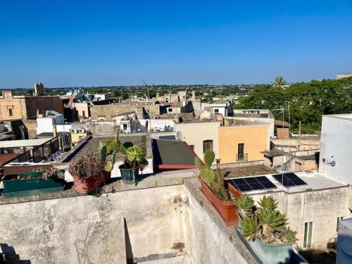 a view of a city with plants on the roofs at Isola nel cielo Terrazza Salento in Tricase
