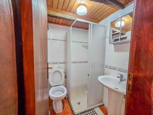 Koupelna v ubytování Refúgio do Vale