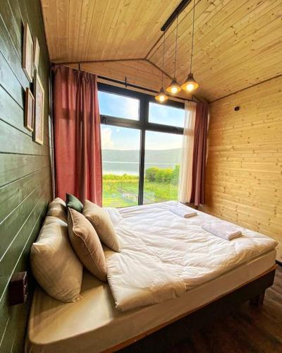 Postel nebo postele na pokoji v ubytování Kinta house on lake Sioni