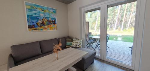 Χώρος καθιστικού στο Apartamentas Preila
