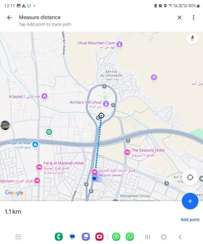 a map showing the approximate location of the museum attraction at فندق أجنحة ألفية Hotel AJENHA ALFIA in Al Madinah