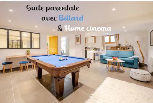 Logement avec billard, home cinéma et terrasse privatisés