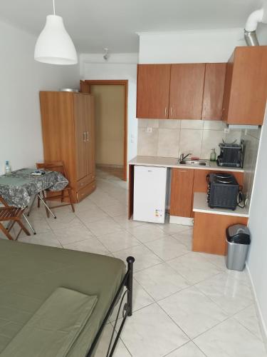 Kuchyň nebo kuchyňský kout v ubytování Small apartment in the heart of Piraeus! Notara 43
