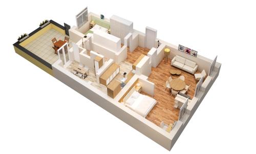 Grundriss der Unterkunft OLIVE Apartments - Terrasse - Zentral