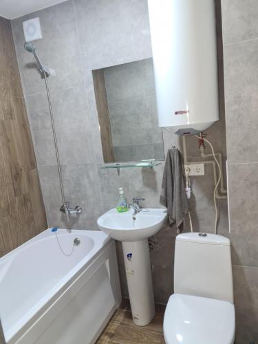 Vannituba majutusasutuses Apartment on Stefan cel mare 16