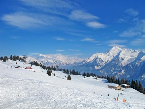 a snow covered slope with mountains in the background at Apartment Wandegg by Interhome in Ginzling