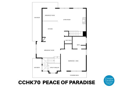 a plan of a parakeet house at CCHK70 Peace of Paradise in Corolla