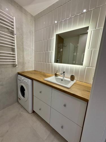 Koupelna v ubytování Apartament Nidzicki