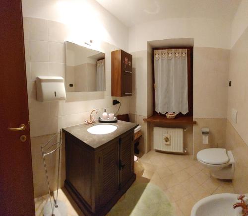 ベッルーノにあるCosy Homeの洗面台とトイレ付きのバスルーム