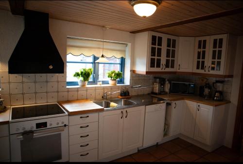 Kuchyň nebo kuchyňský kout v ubytování Sommarhuset