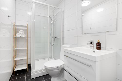 Koupelna v ubytování Apartment Kongens gate Kvadraturen