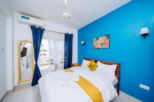 Postel nebo postele na pokoji v ubytování Zanzibar,Fumbatown 2 Bed Ocean view Apartment