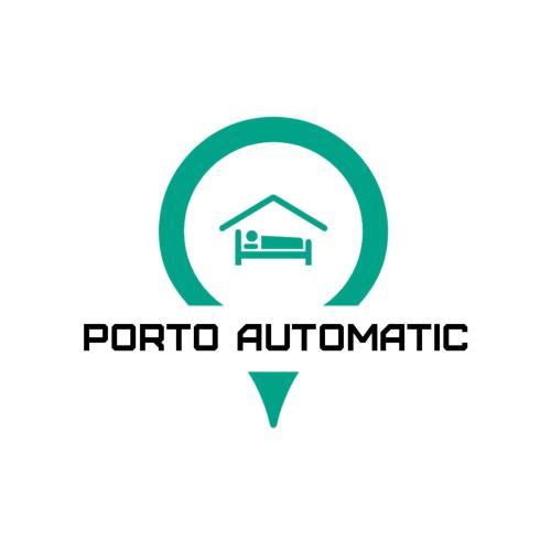 a pointer to a house with the text portal automatic at Porto Automatic in Porto