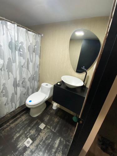 Koupelna v ubytování Apartamento vacacional en el Hotel Dynasty , Habitación tipo Estudio PRIVADO