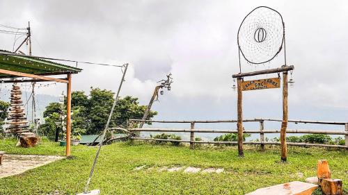 Landskap semula jadi dekat dengan rumah percutian