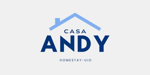 a logo for the casa andy homesstay inc at Habitación casa Andy in Quito