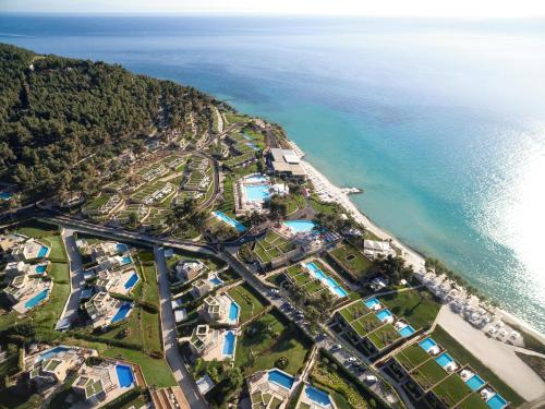 an aerial view of a resort next to the ocean at Sani Club in Sani Beach