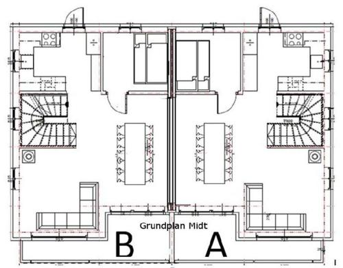 a schematic diagram of a building at Hafjell Grenda lejligheder og hytter in Hafjell