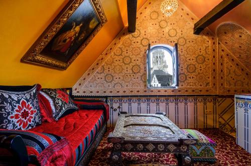 Postel nebo postele na pokoji v ubytování Hotel Mozart