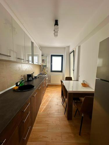 Kuchyň nebo kuchyňský kout v ubytování IN APART HOTEL