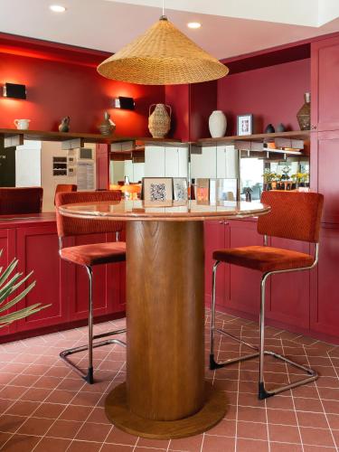 Dapur atau dapur kecil di Hôtel Dalila