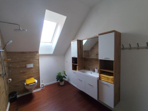 Koupelna v ubytování Ferienhaus SWD