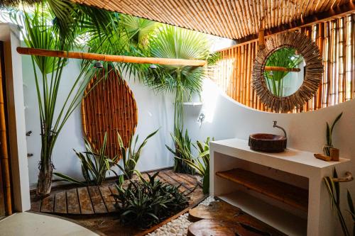 Κήπος έξω από το BAMBU BLU Lagoon Homes - Ilha do Guajiru