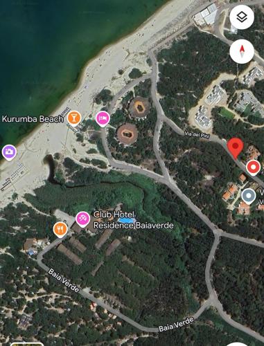 a map of a park with circled attractions at Magnifique villa neuve en bord de mer in Sassari