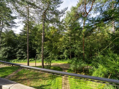 a view of a park from a fence at Stylish Loft with Sauna in Antoing