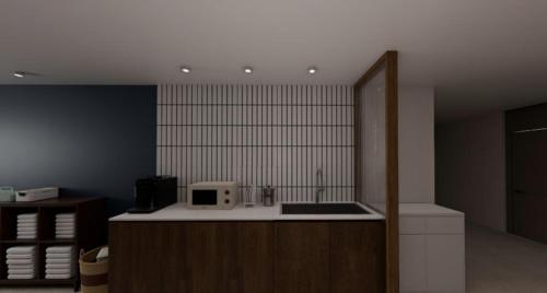 Una cocina o zona de cocina en Hotel Myeongdongjang